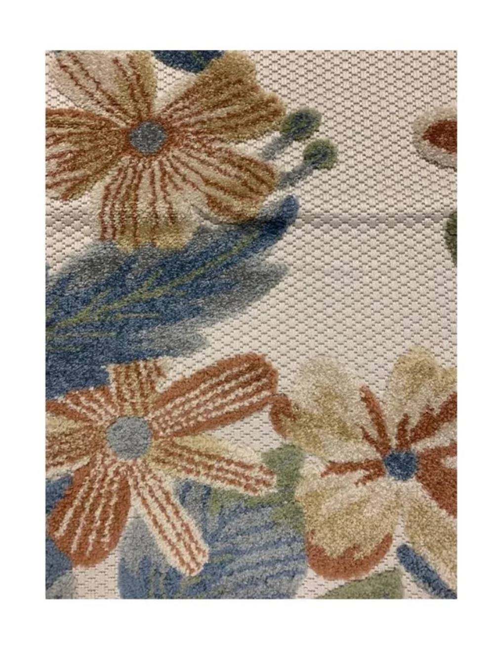 Nourison Modern Floral Border Indoor/Outdoor Runner Rug 2'2